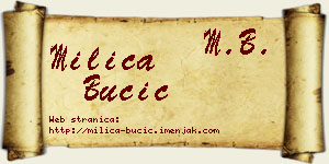 Milica Bučić vizit kartica